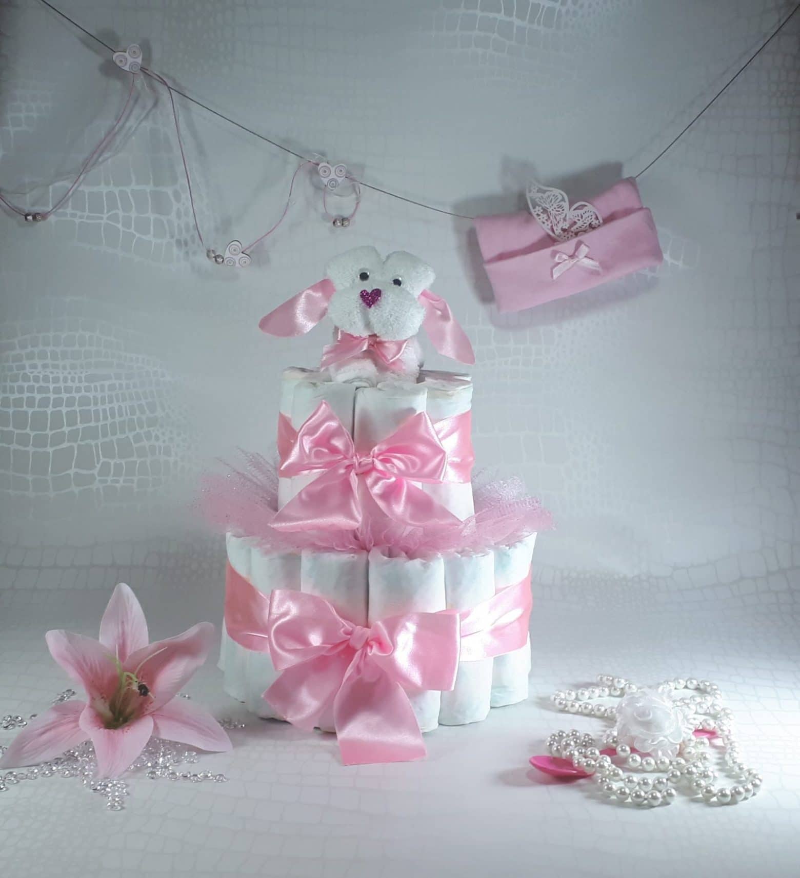 Rózsaszín pelenkatorta