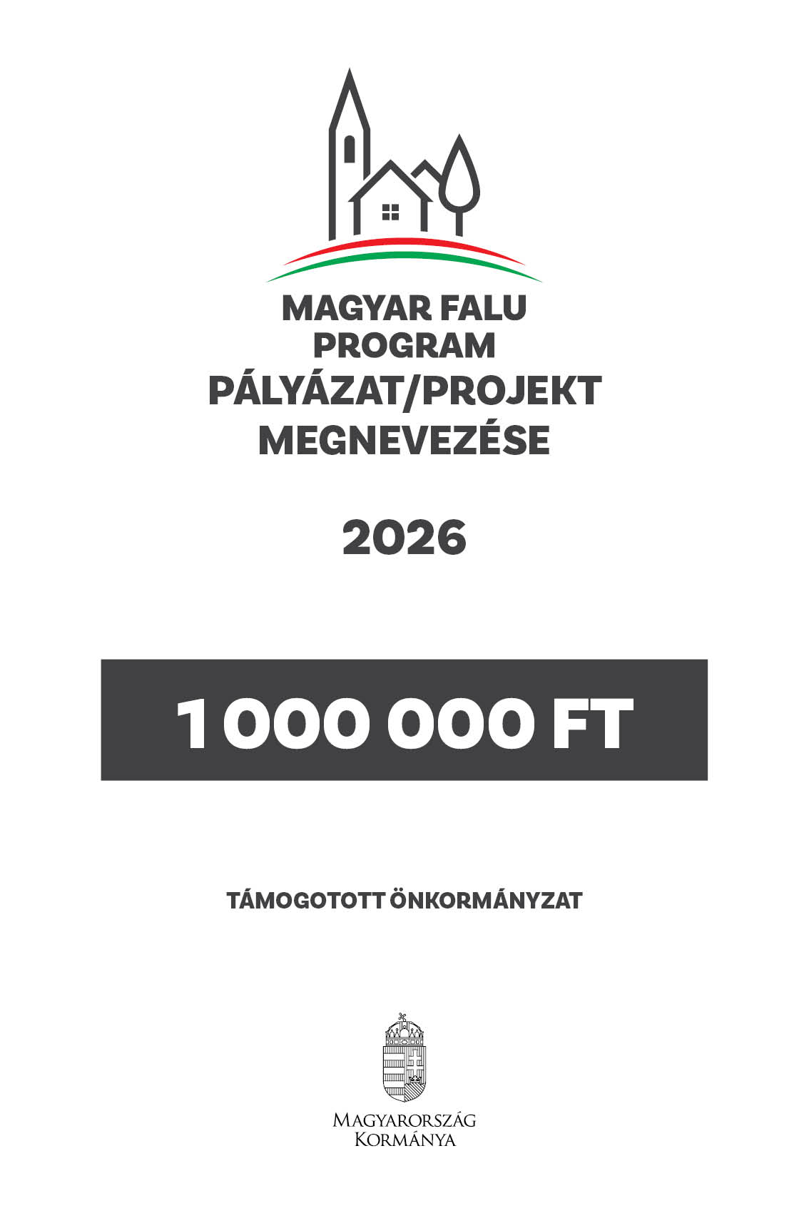 Magyar Falu támogatói tábla